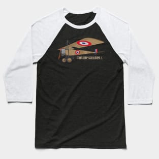 Morane-Saulnier Type L French WWI Parasol Wing Fighter Plane Baseball T-Shirt